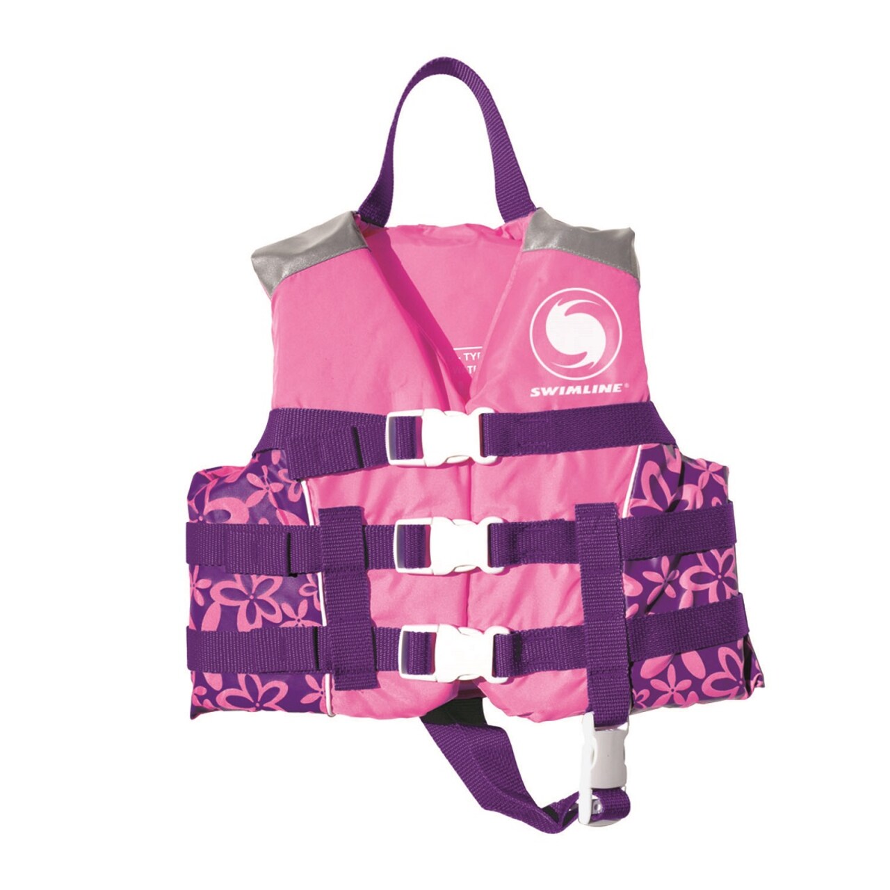 Swim Central Pink and Purple Floral Swimming Pool Vest Life Jacket - Up to 90lbs